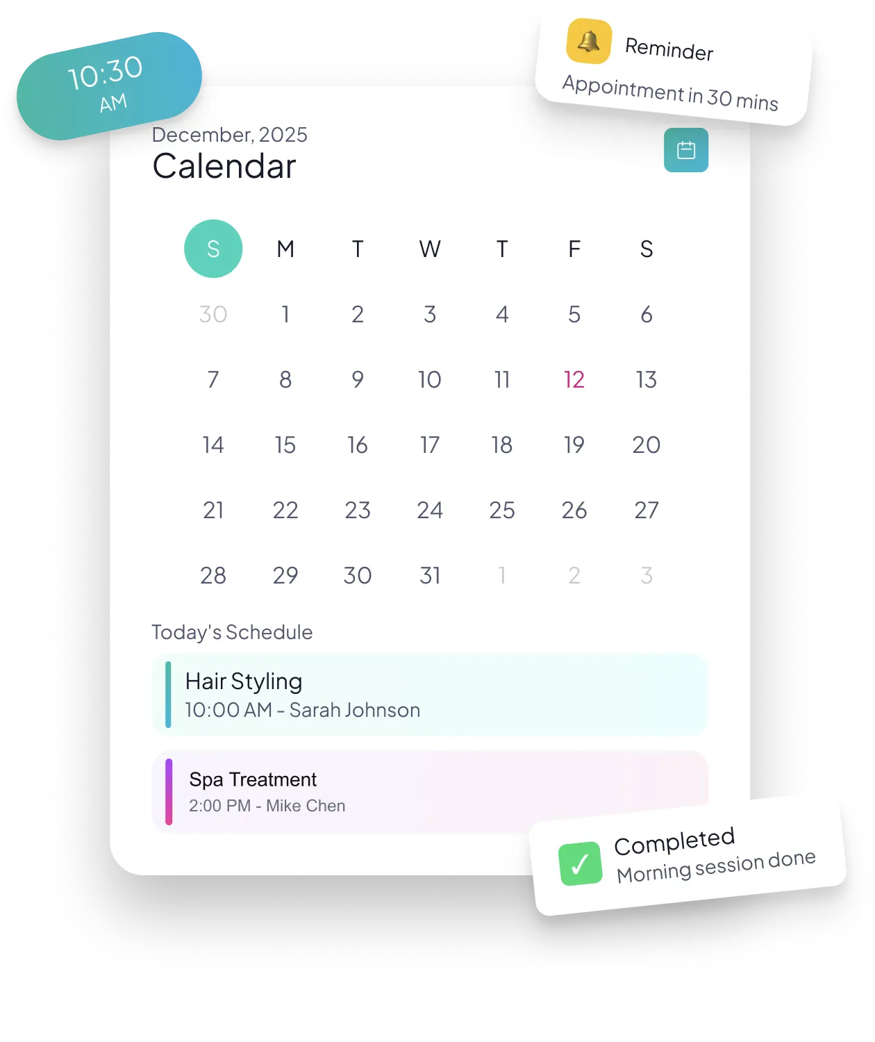 Calendar Scheduling Widget